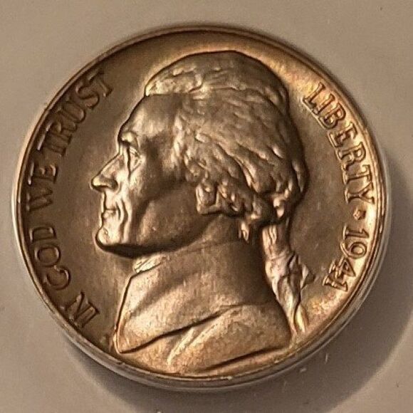 1941 D Jefferson Nickel MS65 5.5 Steps ANACS Toned - Picture 3 of 4